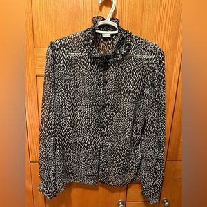 Elegant Black and White Blouse